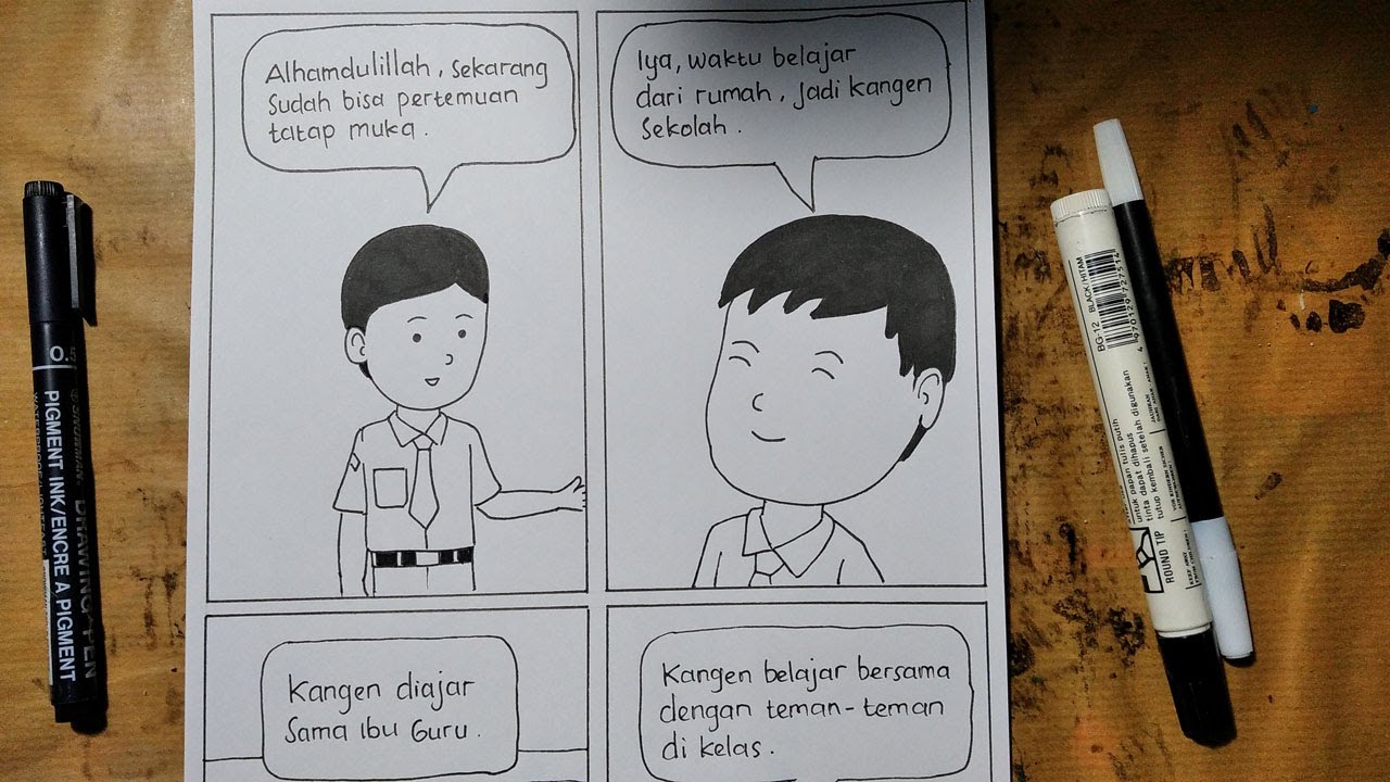 Gambar Komik Mini Bertema “Kenangan Konyol di Sekolah”